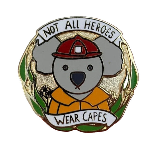 Jubly-Umph - Not All Heroes Wear Capes Enamel Pin - 20th Century Artifacts