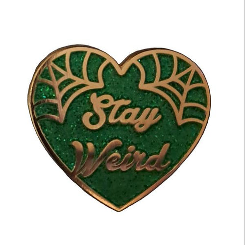 Jubly-Umph - Stay Weird Green Enamel Pin - 20th Century Artifacts