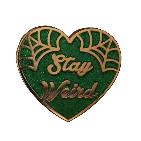 Jubly-Umph - Stay Weird Green Enamel Pin - 20th Century Artifacts