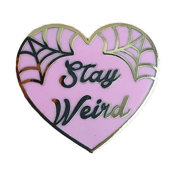 Jubly-Umph - Stay Weird Pink/Lilac Enamel Pin - 20th Century Artifacts