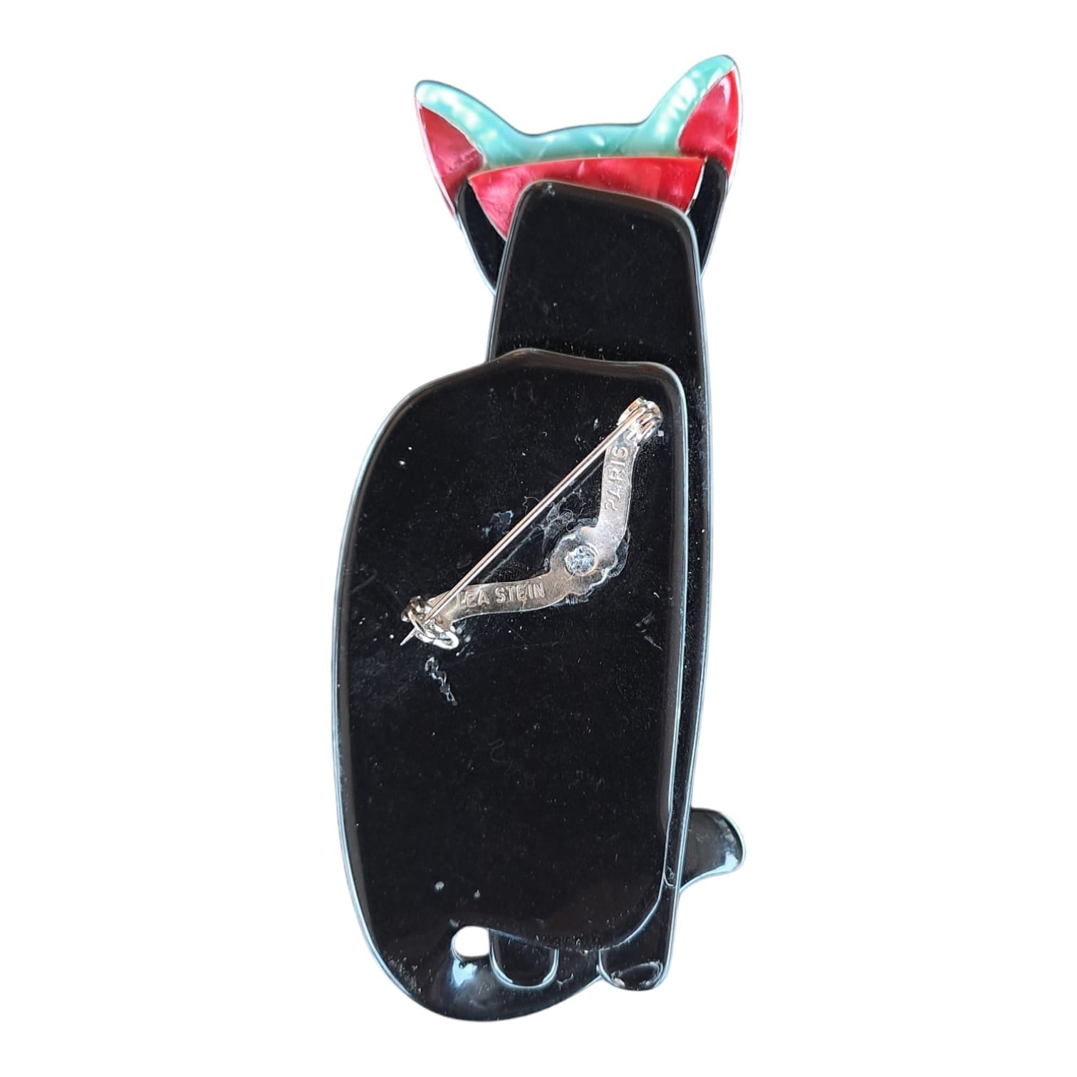 Lea Stein, Paris - Quarrelsome Cat Brooch - 20th Century Artifacts