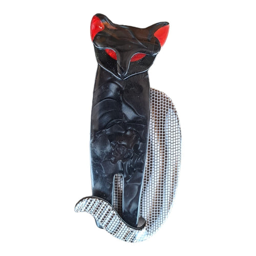 Lea Stein, Paris - Quarrelsome Cat Brooch - 20th Century Artifacts