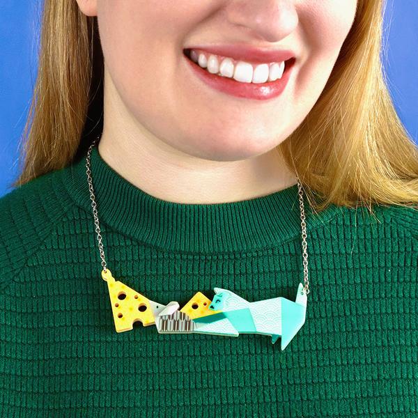 Erstwilder - Origami - Cat and Mouse Necklace