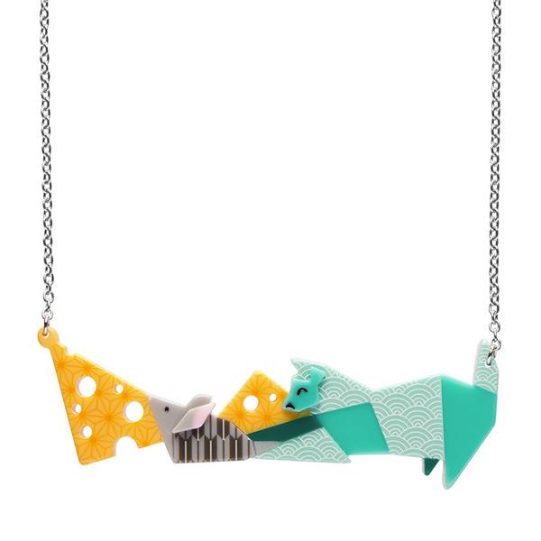 Erstwilder - Origami - Cat and Mouse Necklace