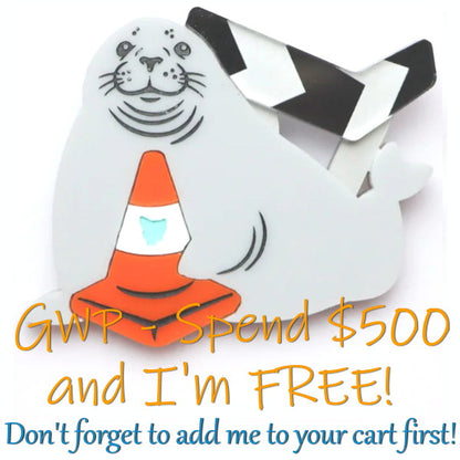 ArtMuse - *** Neil the Seal Brooch FREE GIFT WITH PURCHASE