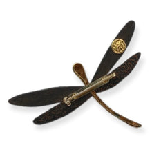 Load image into Gallery viewer, Vintage Brooch - L&#39;Oree du Bois Wooden Dragonfly Brooch France - 20th Century Artifacts