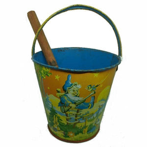 1950s Child's Beach Bucket and Spade - 20th Century Artifacts