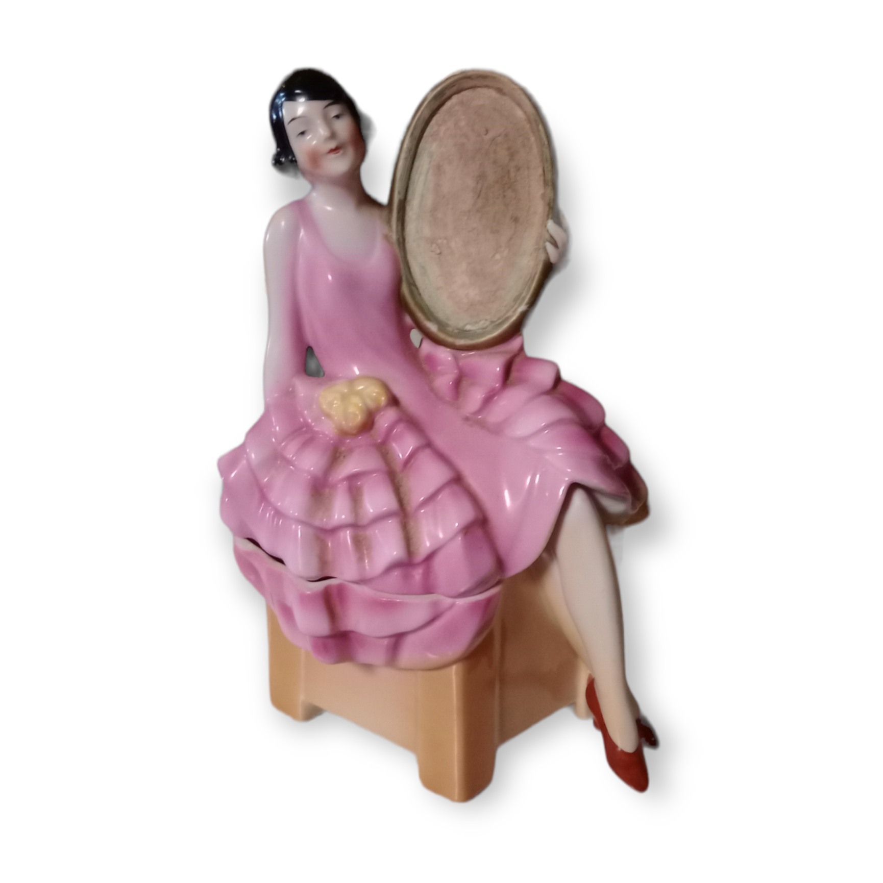 Art Deco 1930's German Flapper Girl Powder Box – 20th Century