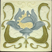 Load image into Gallery viewer, Art Nouveau Fireplace Tile - 6 x 6 inch - 0001 - 20th Century Artifacts
