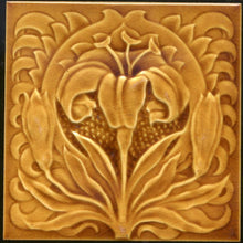 Load image into Gallery viewer, Art Nouveau Fireplace Tile - 6 x 6 inch - 0007 - 20th Century Artifacts