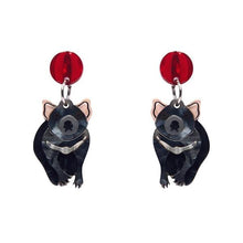 Load image into Gallery viewer, Erstwilder - A Devilish Christmas Tasmanian Devil Earrings (2021) - 20th Century Artifacts