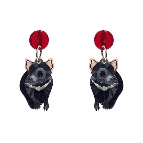 Erstwilder - A Devilish Christmas Tasmanian Devil Earrings - 20th Century Artifacts