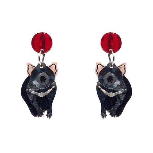 Erstwilder - A Devilish Christmas Tasmanian Devil Earrings - 20th Century Artifacts