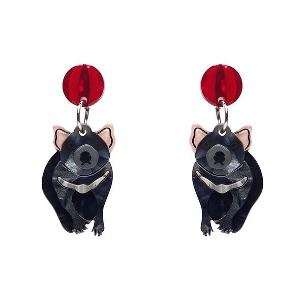 Erstwilder - A Devilish Christmas Tasmanian Devil Earrings - 20th Century Artifacts