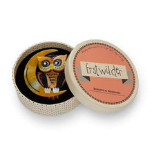 Load image into Gallery viewer, Erstwilder - A Moon With View Owl Brooch (2019) - 20th Century Artifacts