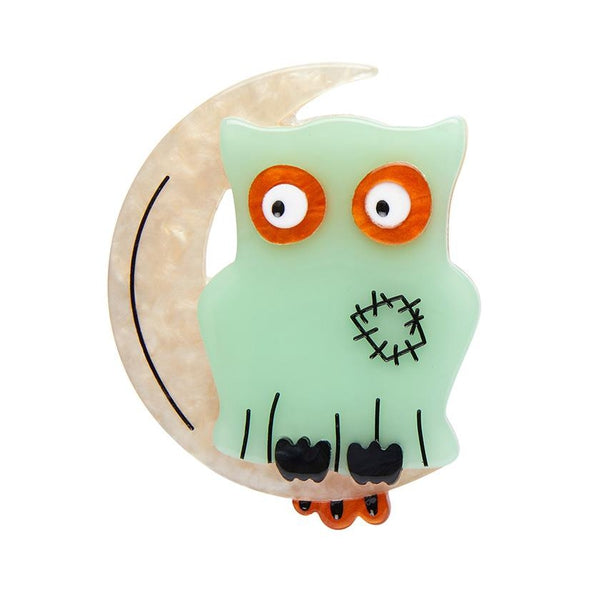 Erstwilder - A Most Ghostly Owl GITD Brooch (2022) - 20th Century Artifacts