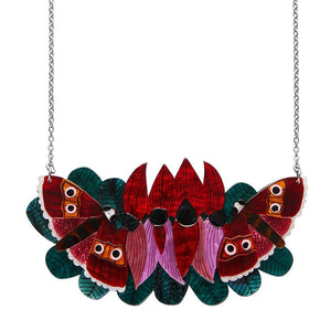 Erstwilder - A Moth Amongst the Desert Peas Necklace (Jocelyn Proust) - 20th Century Artifacts