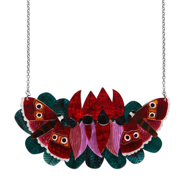 Erstwilder - A Moth Amongst the Desert Peas Necklace (Jocelyn Proust) - 20th Century Artifacts