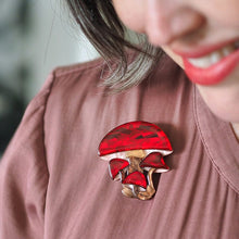 Load image into Gallery viewer, Erstwilder - A Touch of Magic Toadstool Brooch - 20th Century Artifacts