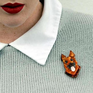Erstwilder - Abbey Alsatian Brooch (2015) - 20th Century Artifacts