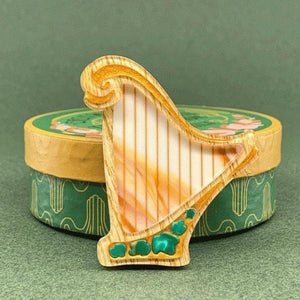Erstwilder - Ancient Movements Irish Harp Brooch (2020) - 20th Century Artifacts