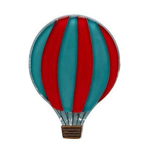Erstwilder - Around the World Hot Air Balloon Brooch - Striped - 20th Century Artifacts