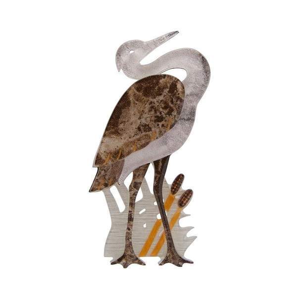 Erstwilder - Avian Adore Heron Brooch (2019) - 20th Century Artifacts