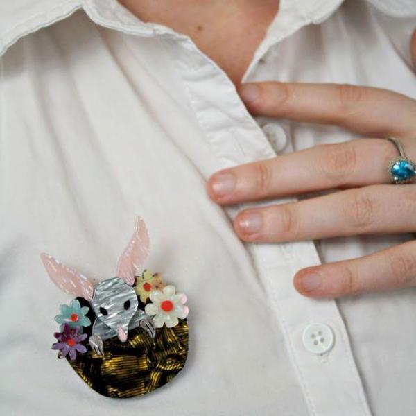 Erstwilder - Basket of Bilby Brooch (2017) - 20th Century Artifacts