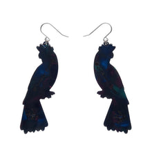 Load image into Gallery viewer, Erstwilder - Bella the Black Cockatoo Drop Earrings (Jocelyn Proust) - 20th Century Artifacts