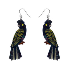 Load image into Gallery viewer, Erstwilder - Bella the Black Cockatoo Drop Earrings (Jocelyn Proust) - 20th Century Artifacts