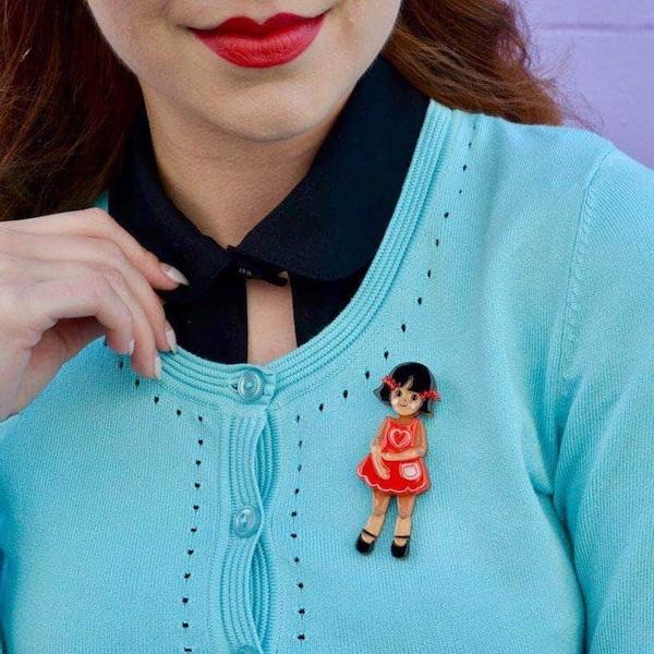 Erstwilder - Bendy Wendy Doll Brooch (2018) - 20th Century Artifacts