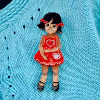 Erstwilder - Bendy Wendy Doll Brooch (2018) - 20th Century Artifacts