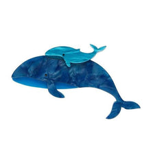 Load image into Gallery viewer, Erstwilder - Benevolent Behemoths Blue Whale Brooch (2019) - 20th Century Artifacts