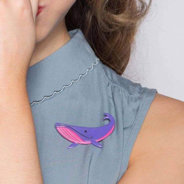 Erstwilder - Big Blue Whale Brooch (2017) - 20th Century Artifacts