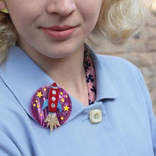 Load image into Gallery viewer, Erstwilder - Blast Off! Rocket Brooch (2016) - 20th Century Artifacts
