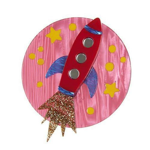 Erstwilder - Blast Off! Rocket Brooch (2016) - 20th Century Artifacts