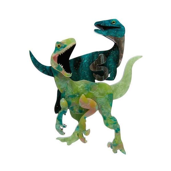 Erstwilder - Bloody Rapt Velociraptor Brooch (green) - 20th Century Artifacts