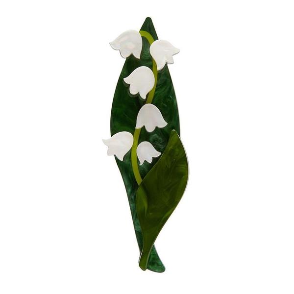 Erstwilder - Blooming Bells Lily of the Valley Brooch - 20th Century Artifacts