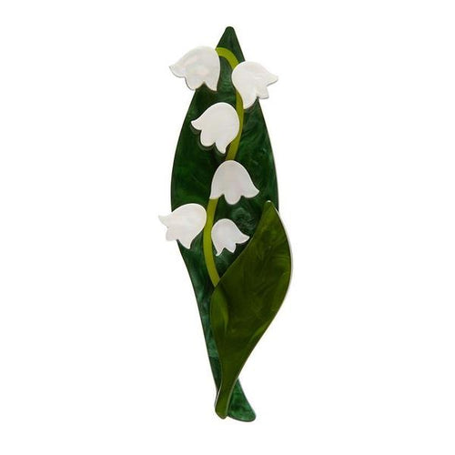 Erstwilder - Blooming Bells Lily of the Valley Brooch - 20th Century Artifacts