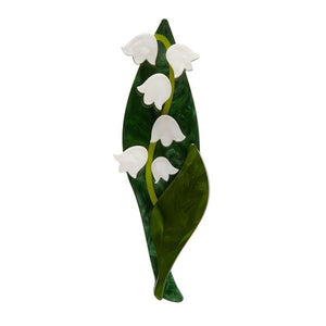 Erstwilder - Blooming Bells Lily of the Valley Brooch - 20th Century Artifacts