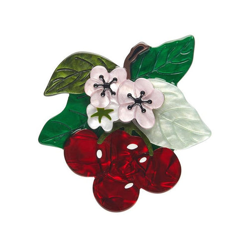 Erstwilder - Blossoming Cherries Brooch - 20th Century Artifacts
