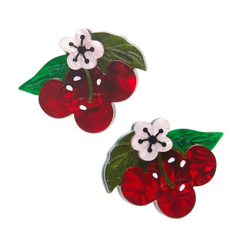 Erstwilder - Blossoming Cherries Hair Clips Set - 2 Piece - 20th Century Artifacts