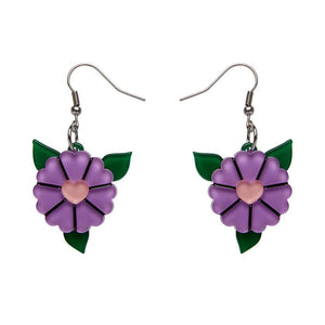 Erstwilder - Blue Blooms Drop Earrings - 20th Century Artifacts