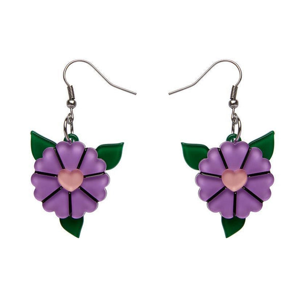 Erstwilder - Blue Blooms Drop Earrings - 20th Century Artifacts
