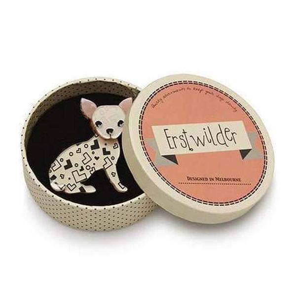 Erstwilder - Bruiser Bow Wow Chihuahua Brooch - 20th Century Artifacts