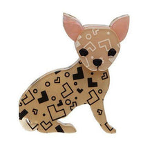 Load image into Gallery viewer, Erstwilder - Bruiser Bow Wow Chihuahua Brooch - 20th Century Artifacts