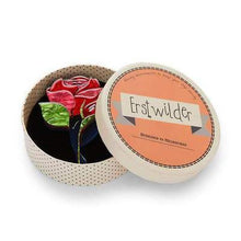 Load image into Gallery viewer, Erstwilder - Budding Romance Rose Brooch (2019) red - 20th Century Artifacts