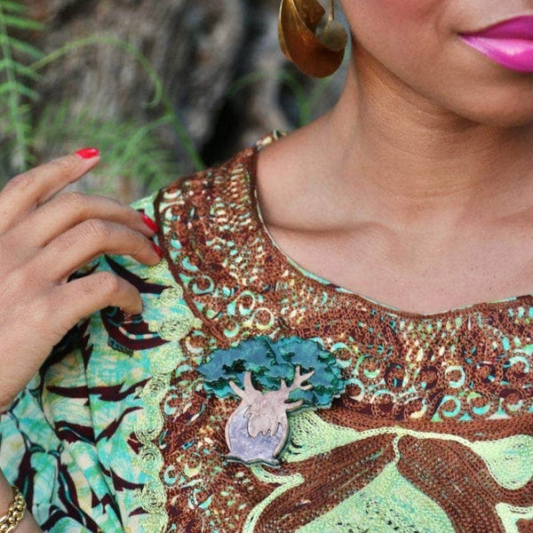 Erstwilder - Bulbous Baobab Tree Brooch (2018) - 20th Century Artifacts