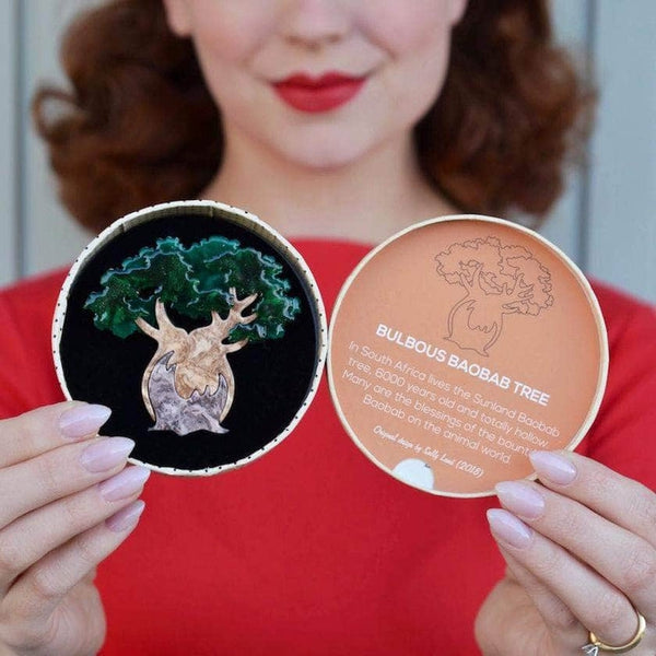 Erstwilder - Bulbous Baobab Tree Brooch (2018) - 20th Century Artifacts