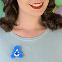 Load image into Gallery viewer, Erstwilder - Care Bears 1 - Grumpy Bear Brooch (2020) - 20th Century Artifacts